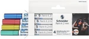 Metalický popisovač Schneider Paint-It 011 súprava V2, 4 farby